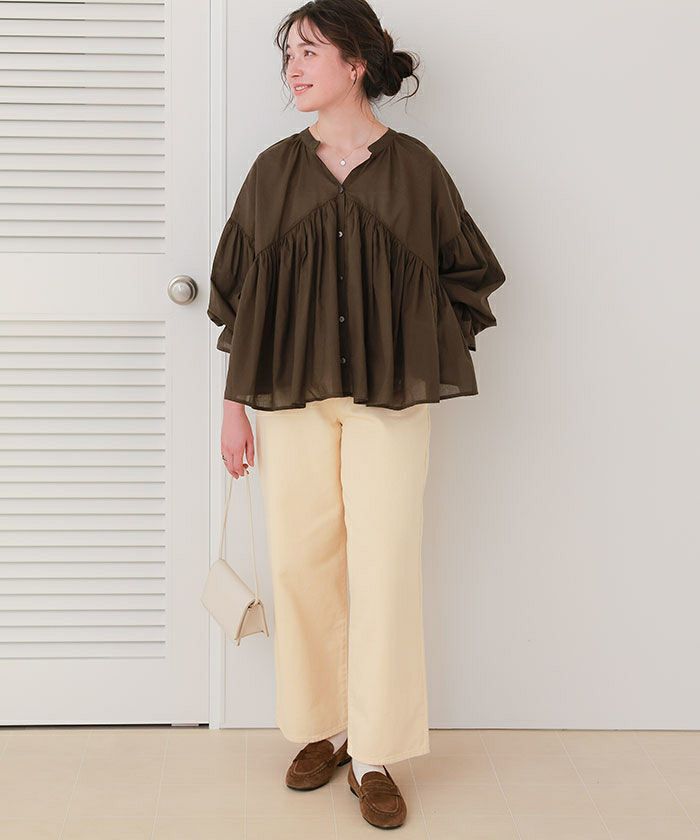 キャンディースリーブギャザーブラウス | titivate