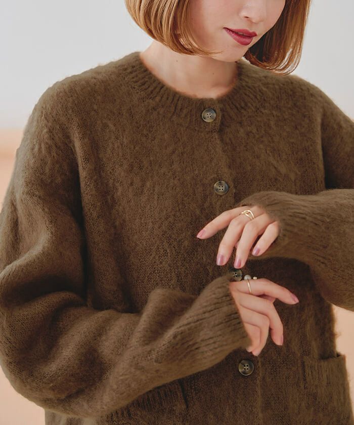 モヘアライクオーバーカーディガン | titivate