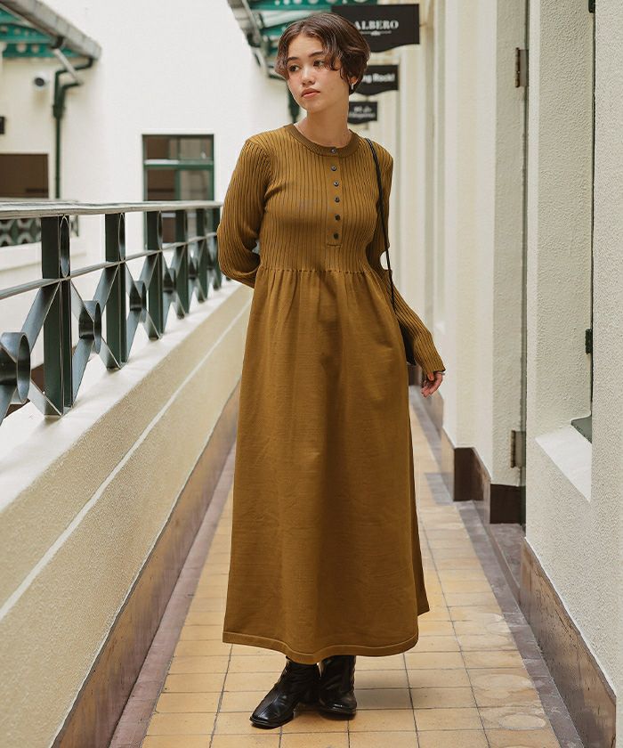 ヘムバルーンドッキングボートネックリブニット | titivate