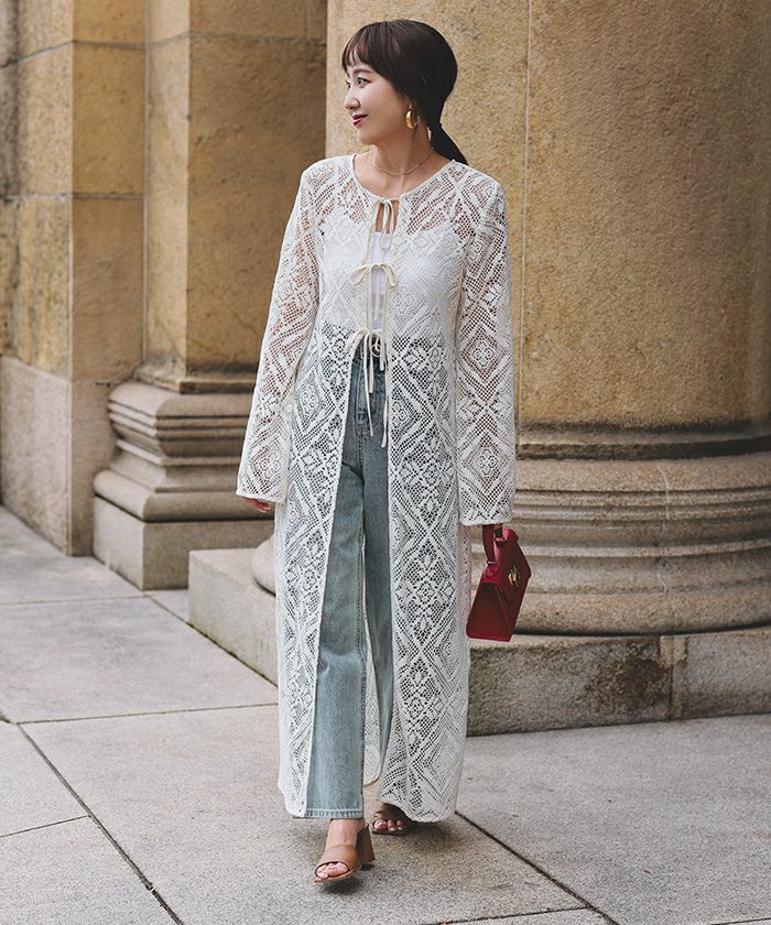 前後2wayレースロングガウン | titivate