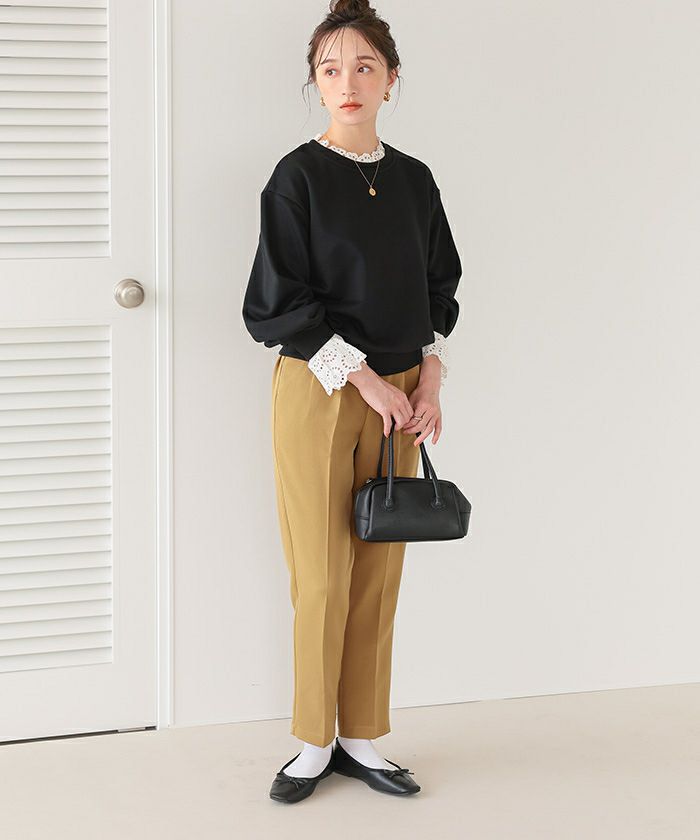 フロントタックイージーテーパードパンツ【メール便可／100】 | titivate