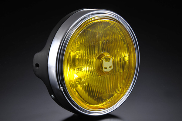 889ドライビングランプフルキット イエローレンズ メッキ汎用ケース