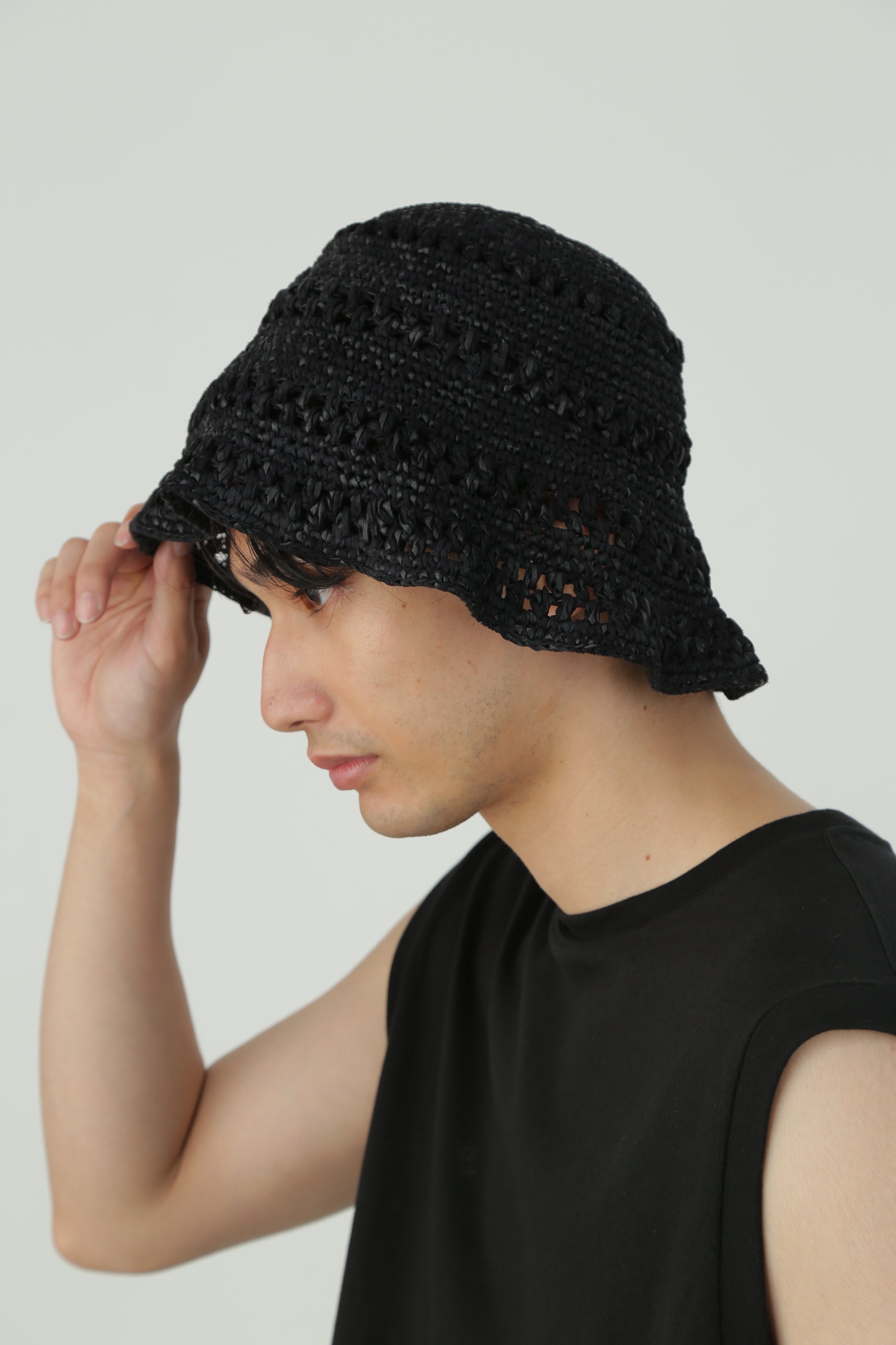 BRAIDED LEATHER HAT - Goat leather - | SEVEN BY SEVEN