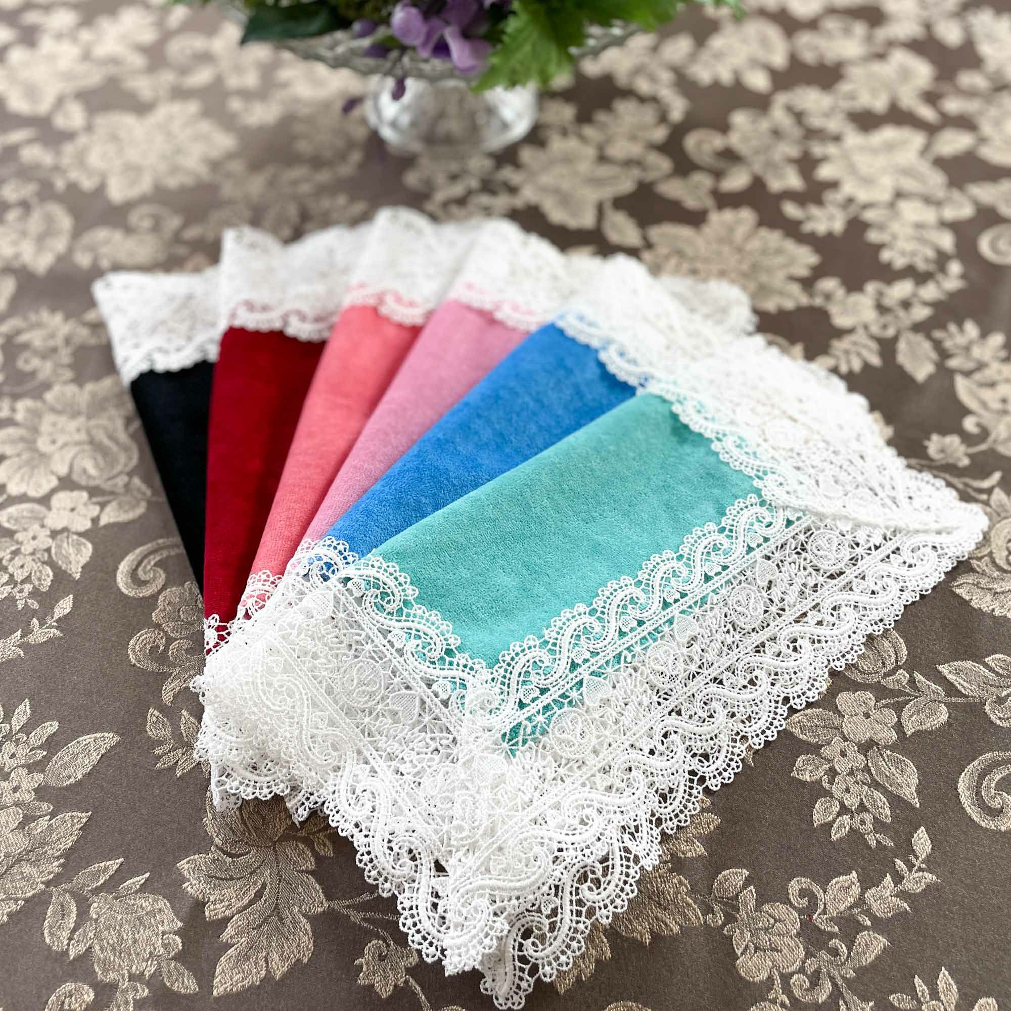 近沢レース店コラボ オリジナルレース タオルハンカチ | SEVEN SISTERS