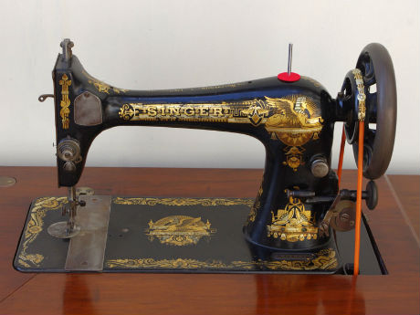 No.311 SINGER 27K 英国シンガー製 豪華足踏みミシン：アンティーク