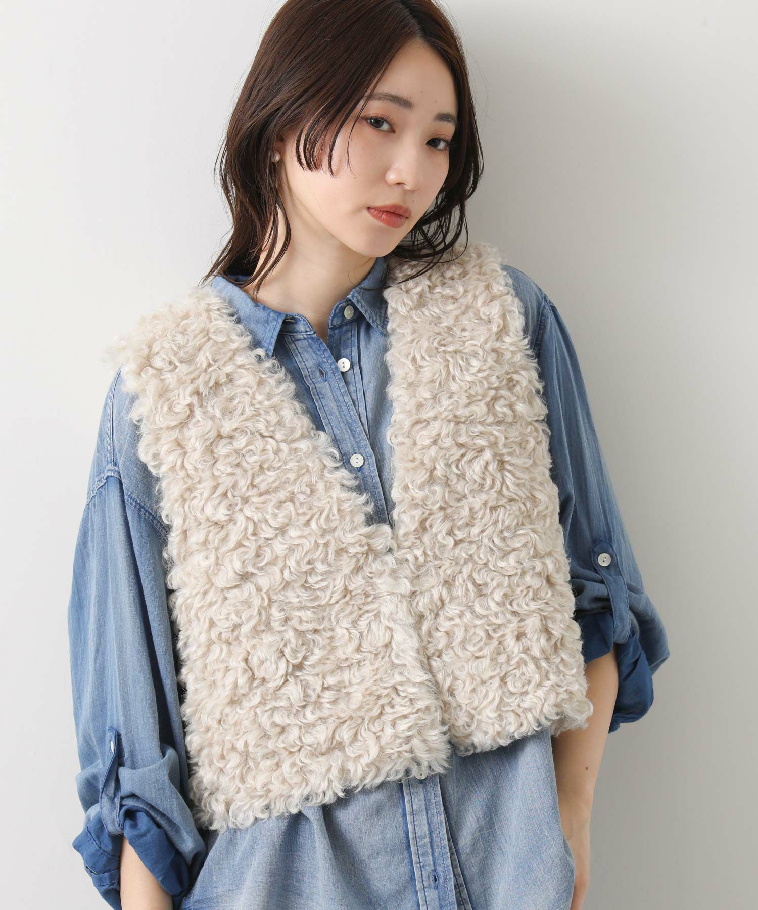 新品未使用 タグ付き Gready Brilliant ファーショートベスト Gready