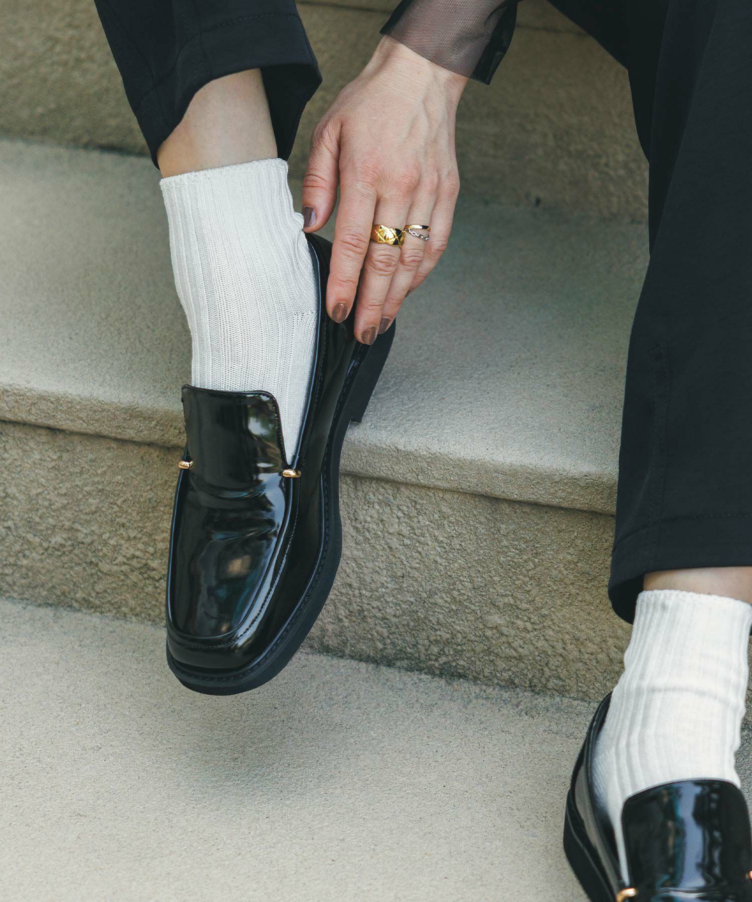 Gready Brilliantスクエアローファー | SEKIMIKI Online