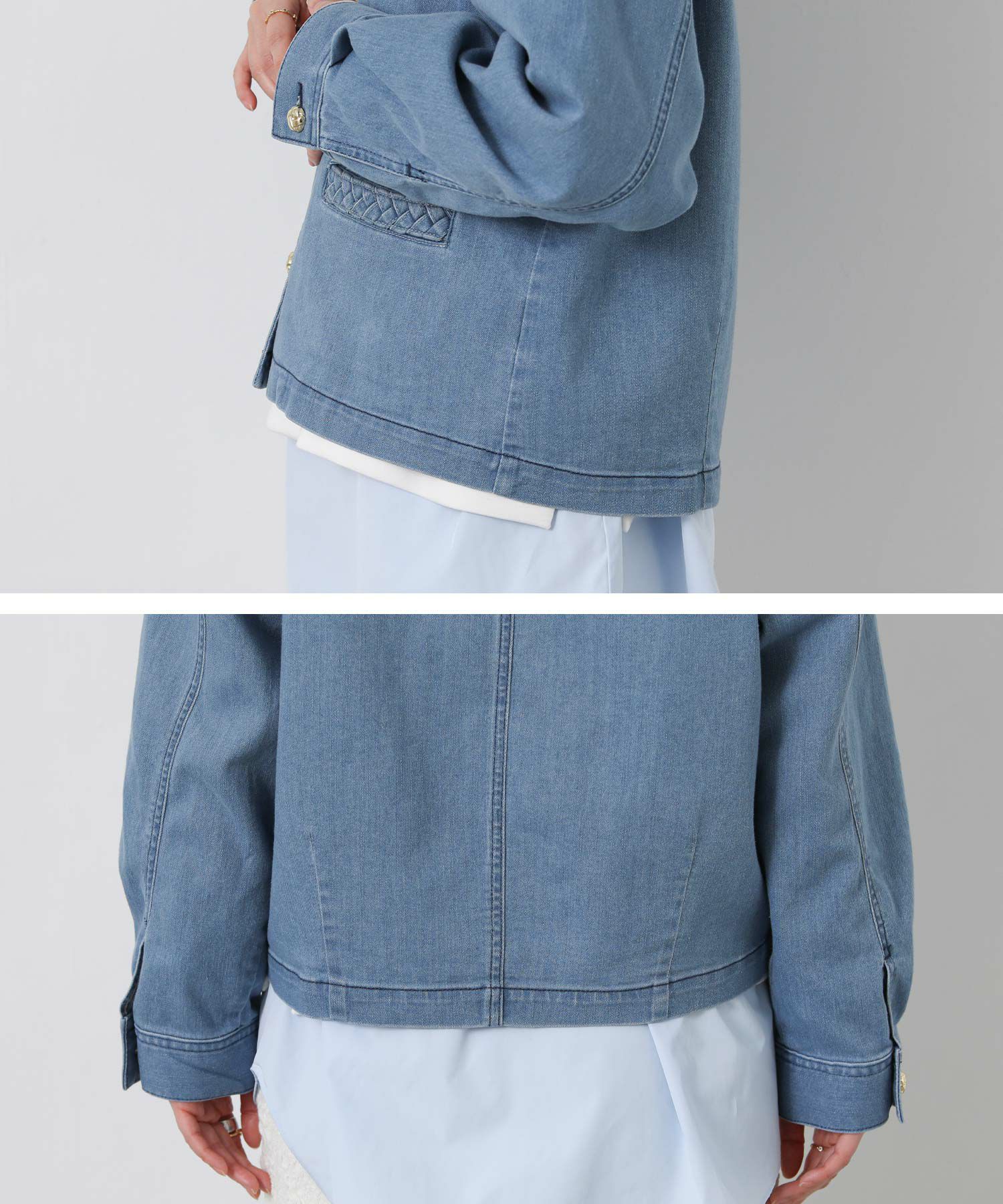 Gready BrilliantLUクルーネックデニムジャケット | SEKIMIKI Online