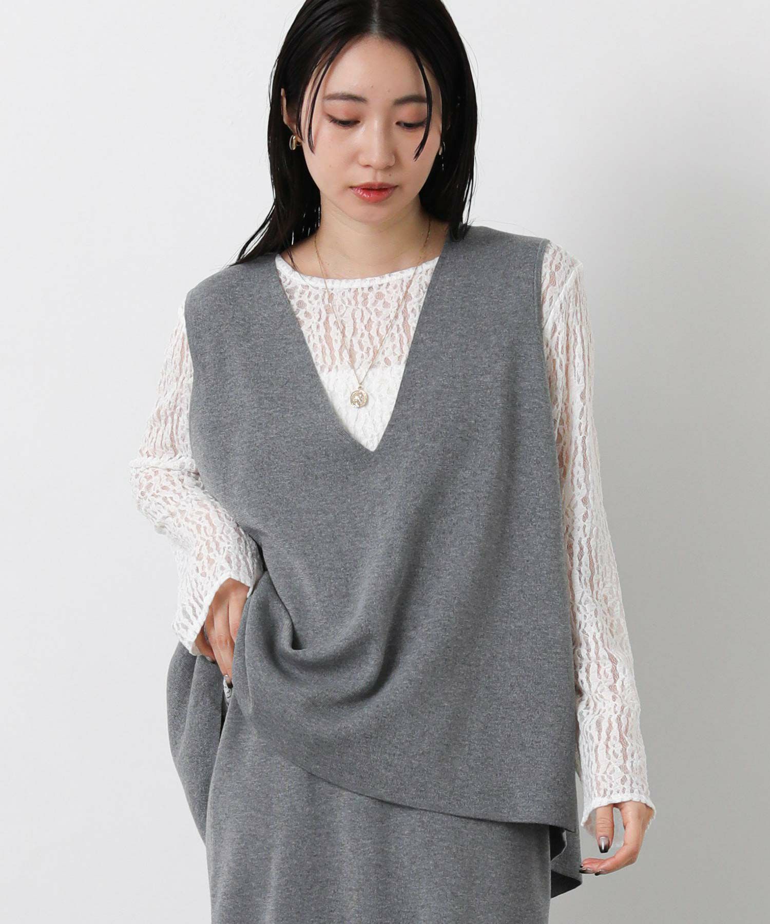 Gready Brilliant総針バックレイヤードVベスト | SEKIMIKI Online