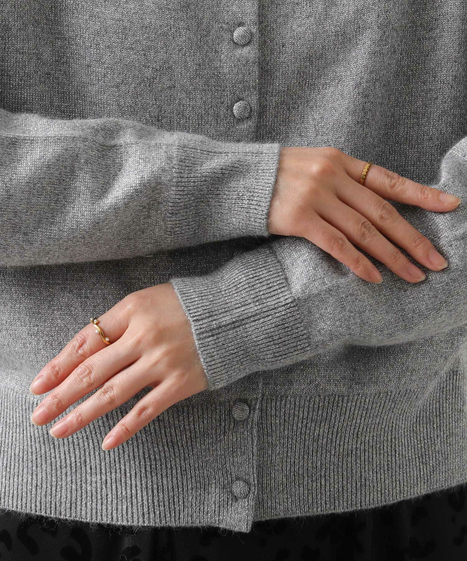 Gready Brilliantアンゴラ混ラメクルーカーディガン | SEKIMIKI Online