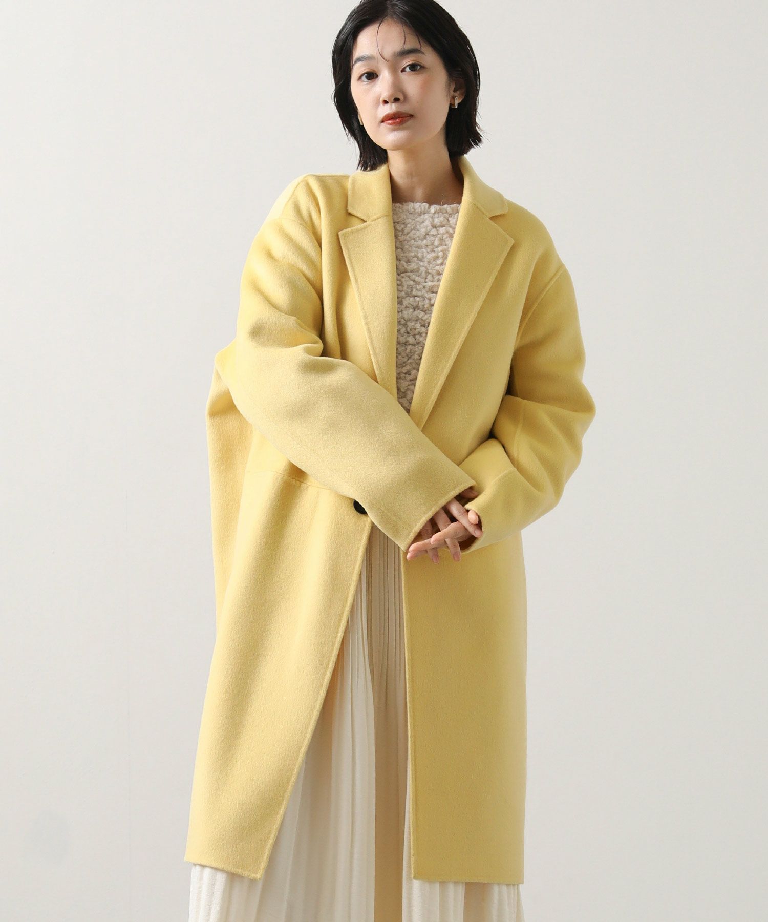 Gready Brilliantダブルフェイスロングテーラードコート | SEKIMIKI Online