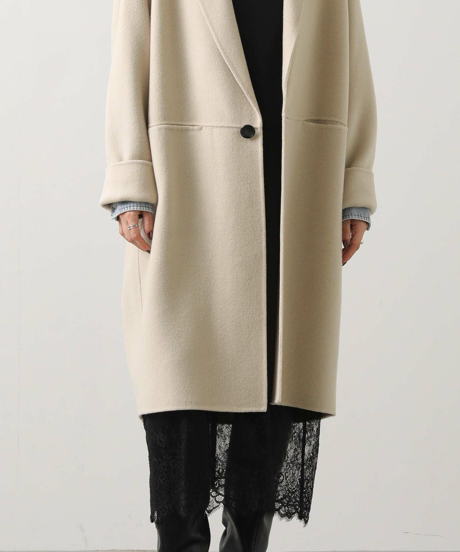 Gready Brilliantダブルフェイスロングテーラードコート | SEKIMIKI Online