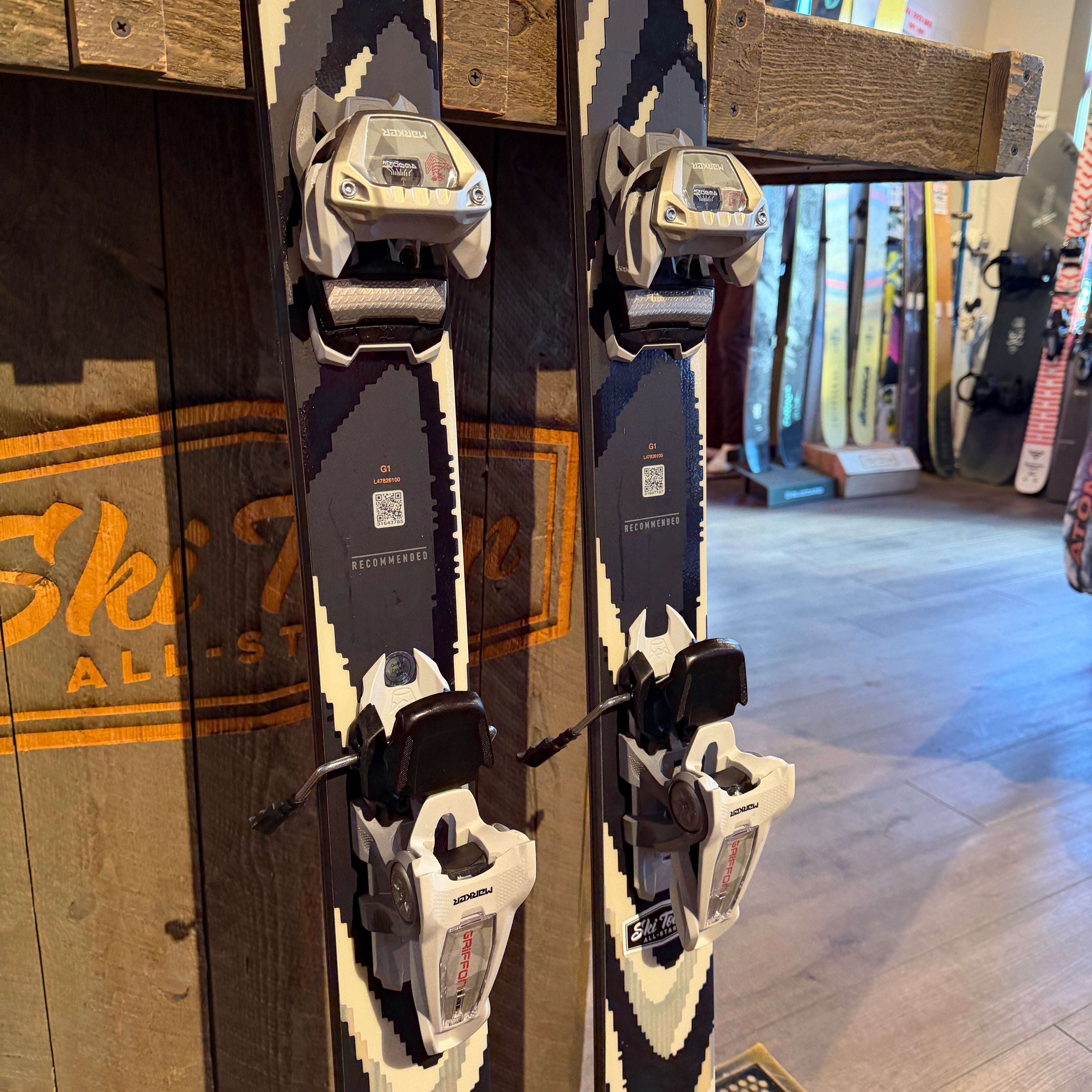 2026 Salomon QST 94 Black + Marker Griffon 13 ID Bindings - BUNDLE