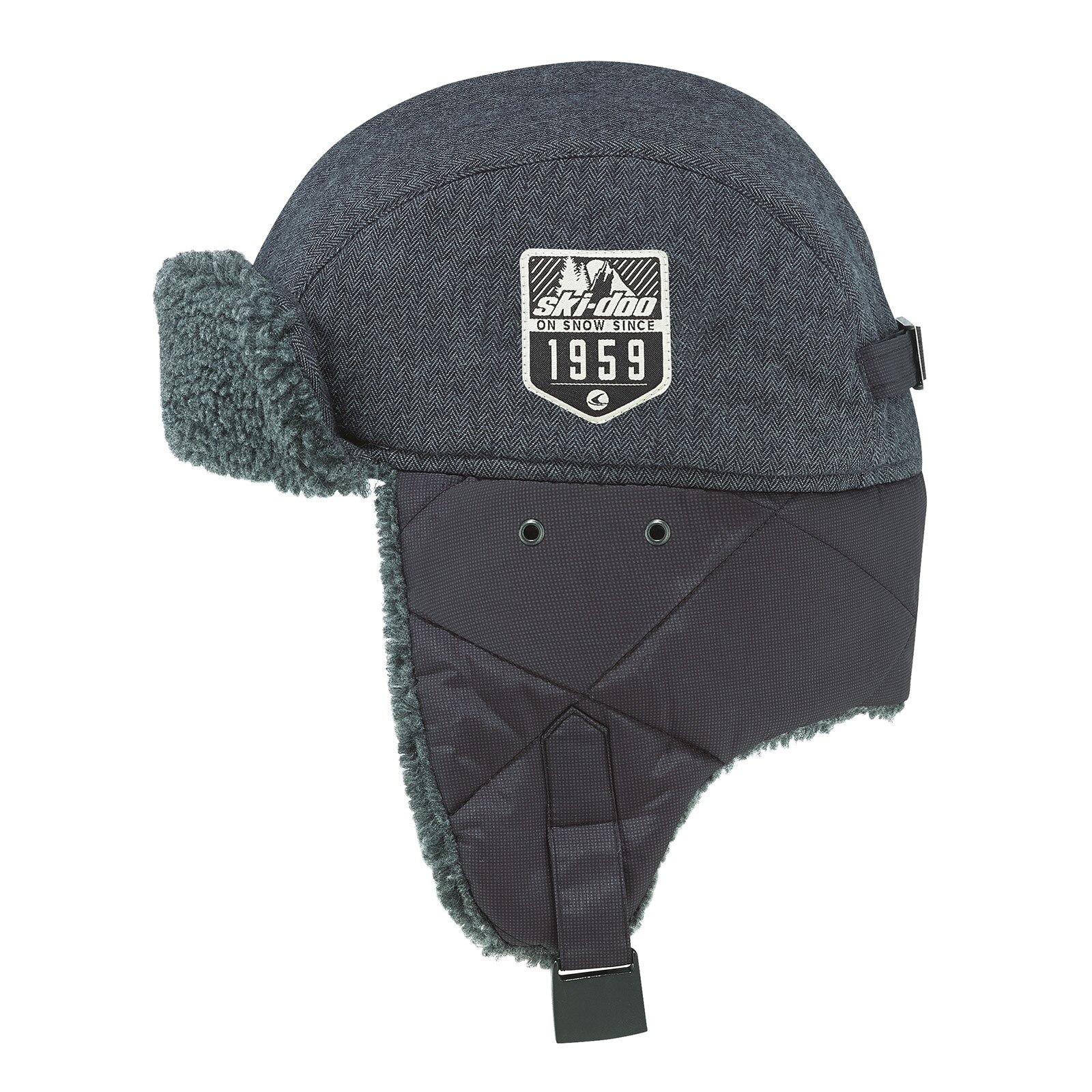 Ski-Doo Trapper Hat Charcoal Grey – SkiDooGear.com