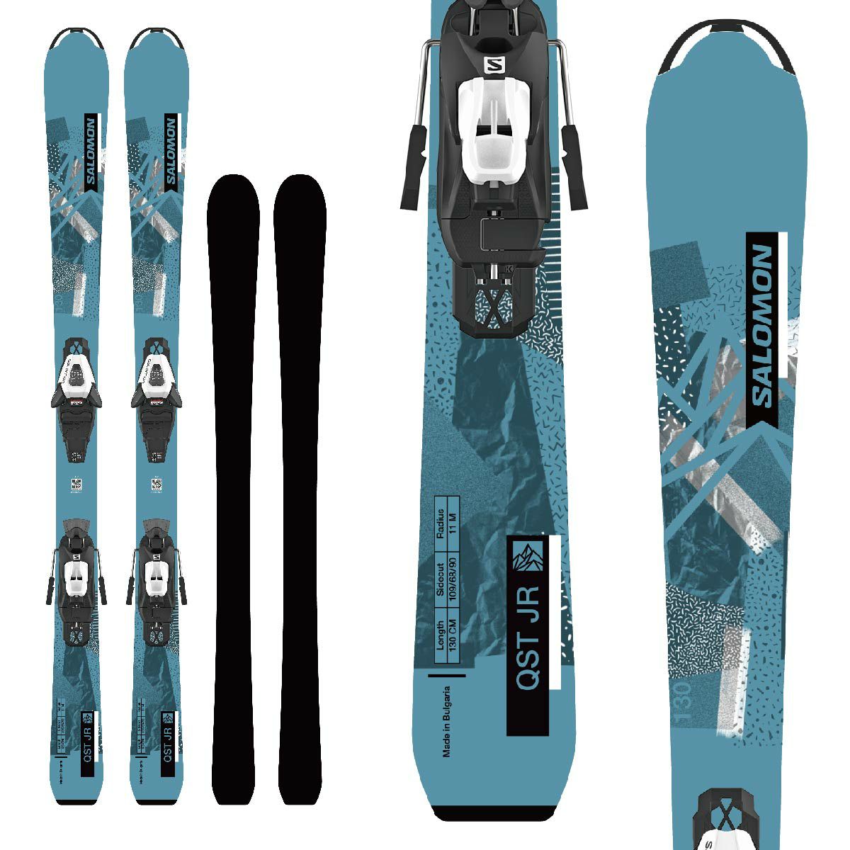 SALOMON サロモン スキー板 キッズ ジュニア ＜2024＞ QST Jr M + C5