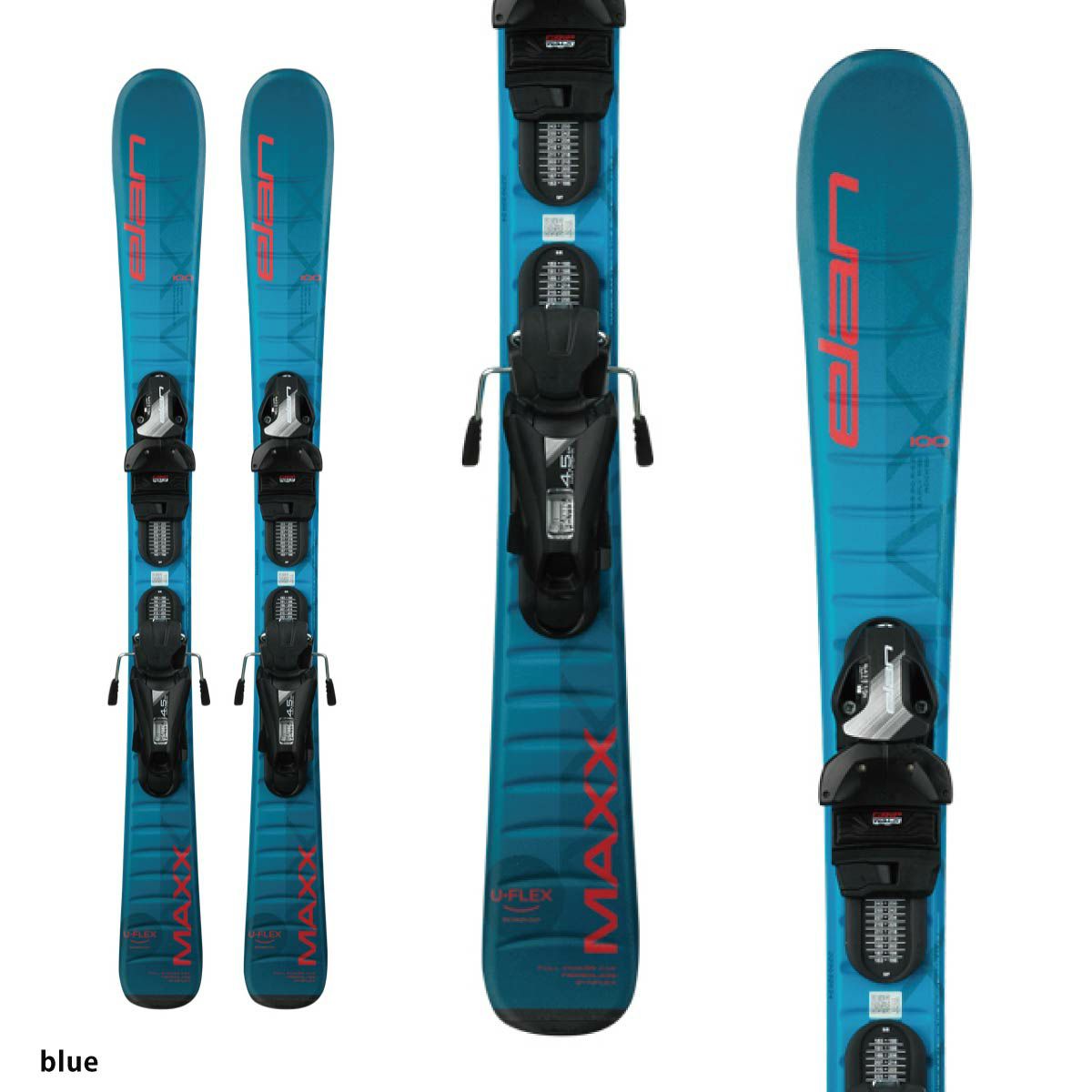 子供 ジュニア スキー板 100cm Elan MAXX スキー板 U-FLEX MAXX BLUE