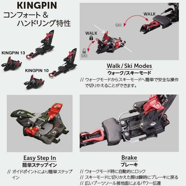 マーカー テックビンディング KINGPIN 10 ブラック×レッド MARKER