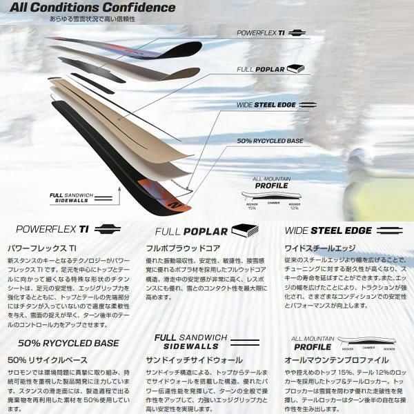 サロモン スキー板 2026 STANCE 84 + M11 GW 調整式ビンディング搭載