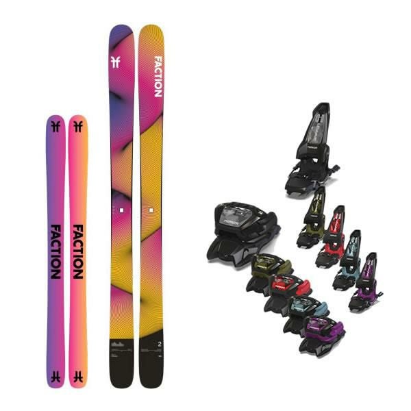 FACTION スキー板 黒 赤 アルパインビンディング付き faction スキー板