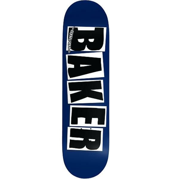 BAKER【ベイカー】スケボーデッキ/BRAND LOGO ブラックホワイト 8 x31