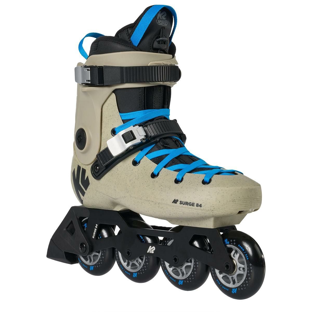 K2 インラインスケート 大人 SURGE 84 Khaki-Blue ハードシェル