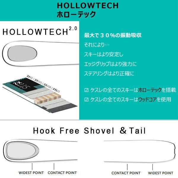 KASTLE フリーライドスキー 2026 ZX 100 スキー板 単品 (板のみ