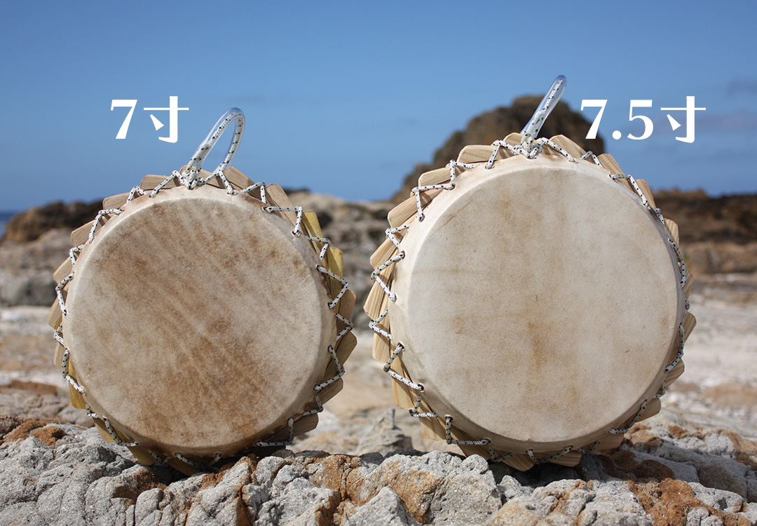 島太鼓 牛皮チヂン（付属品バチ2本） | 奄美島唄学校ネットショップ