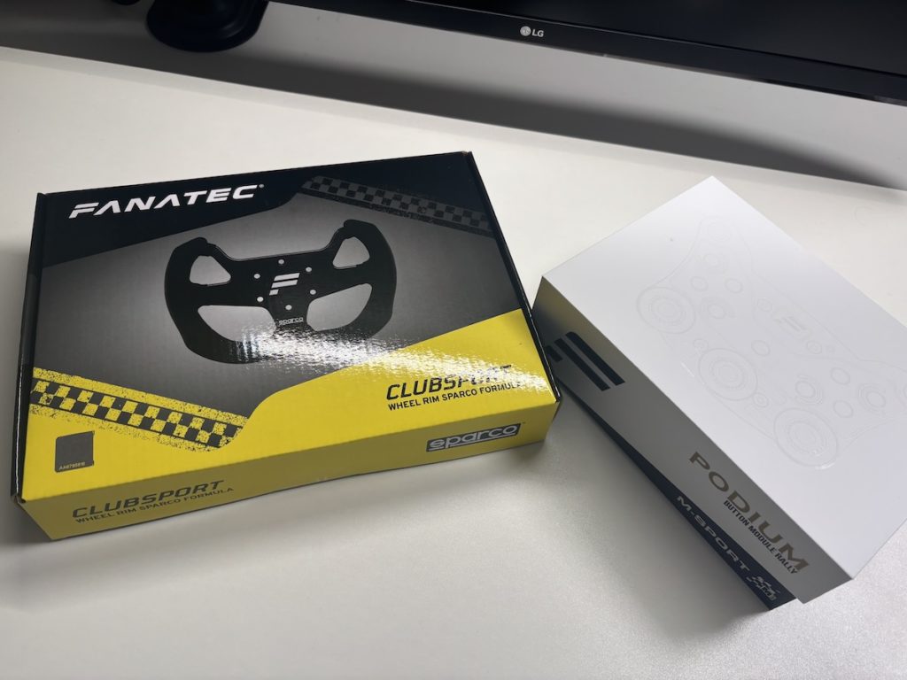 FanatecのSparcoステアリングとButton module rallyの開封組み付け