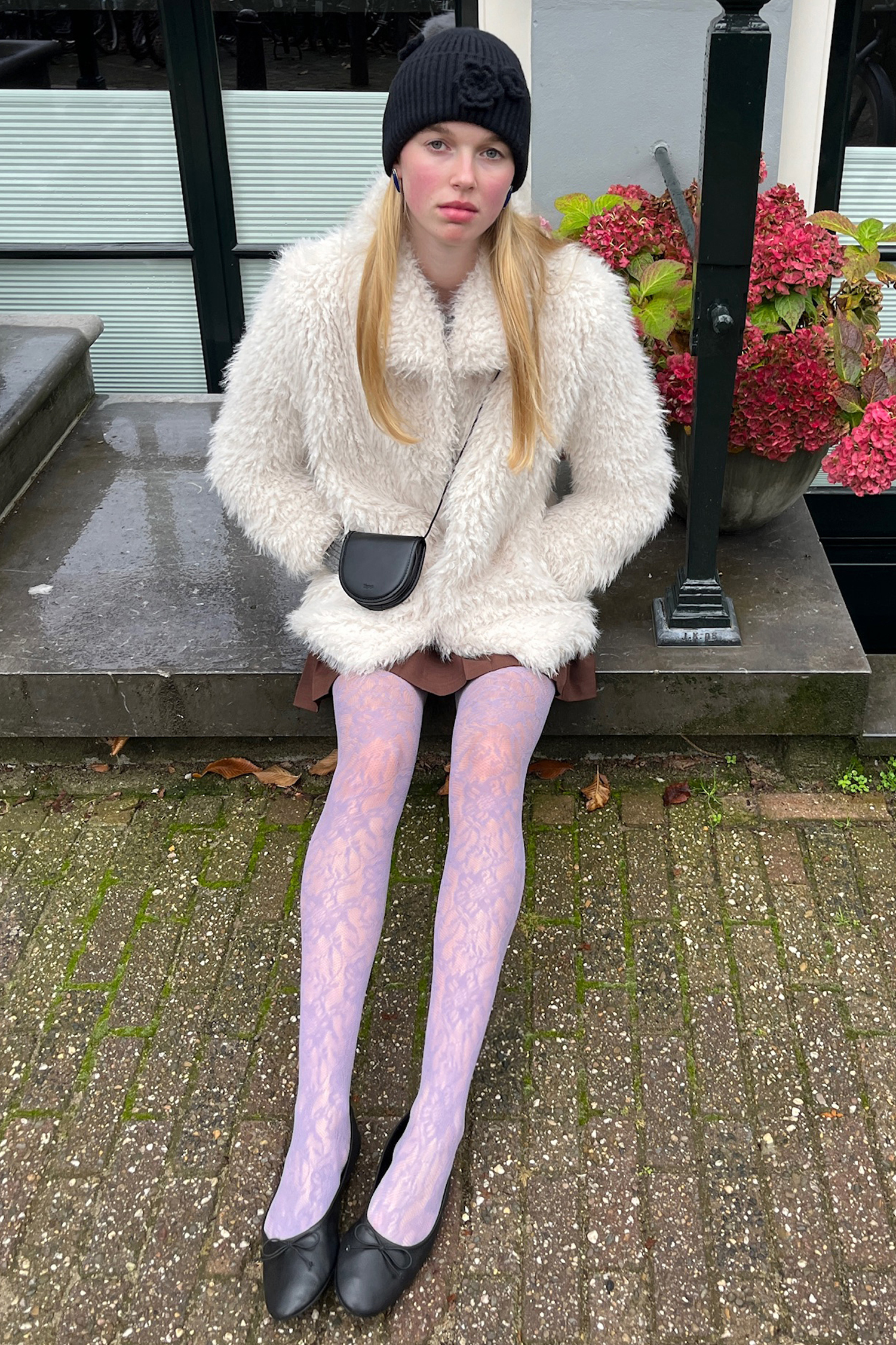 MUSINSA公式 | SINOON Flower Beanie (Black)