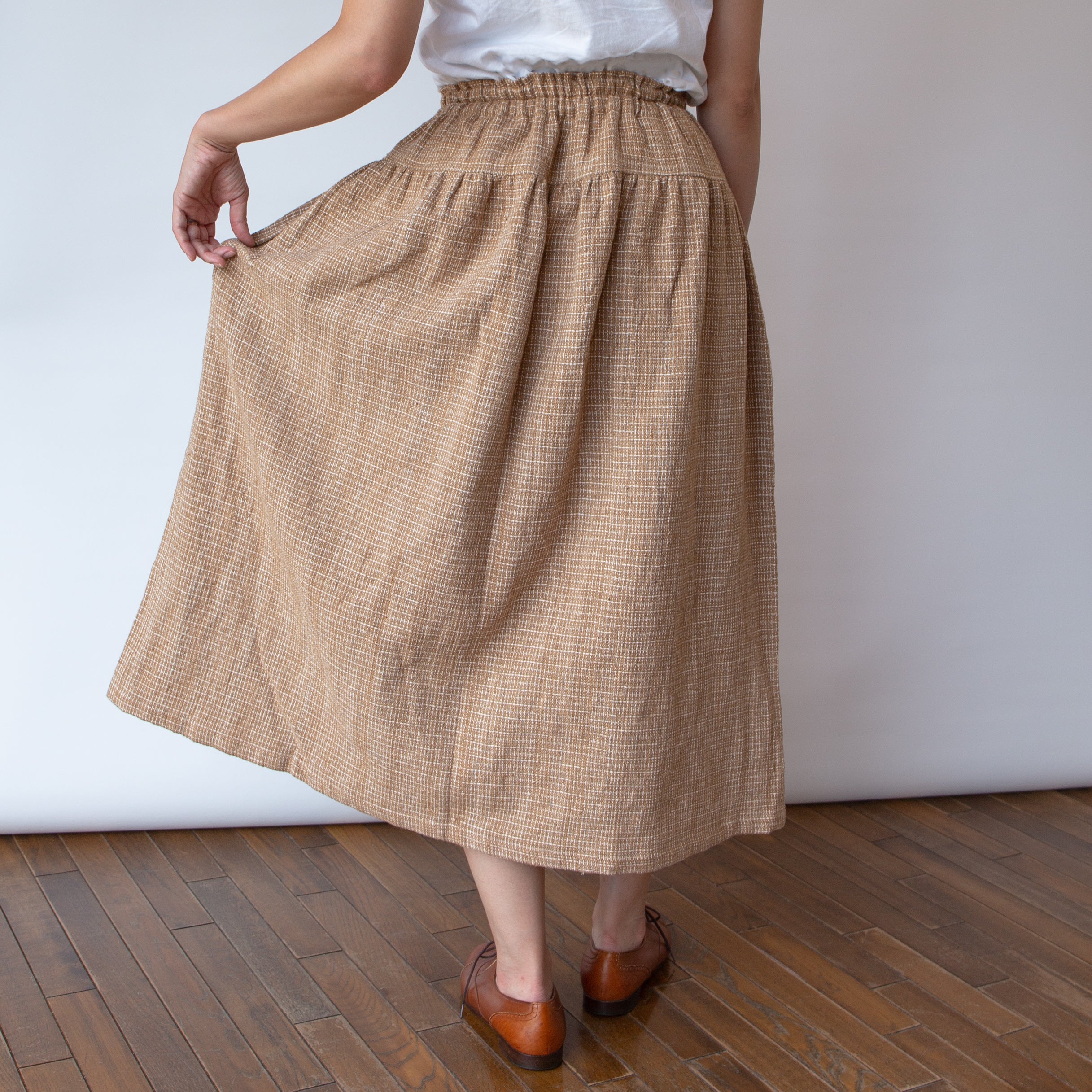 2 colors gather skirt – siimee