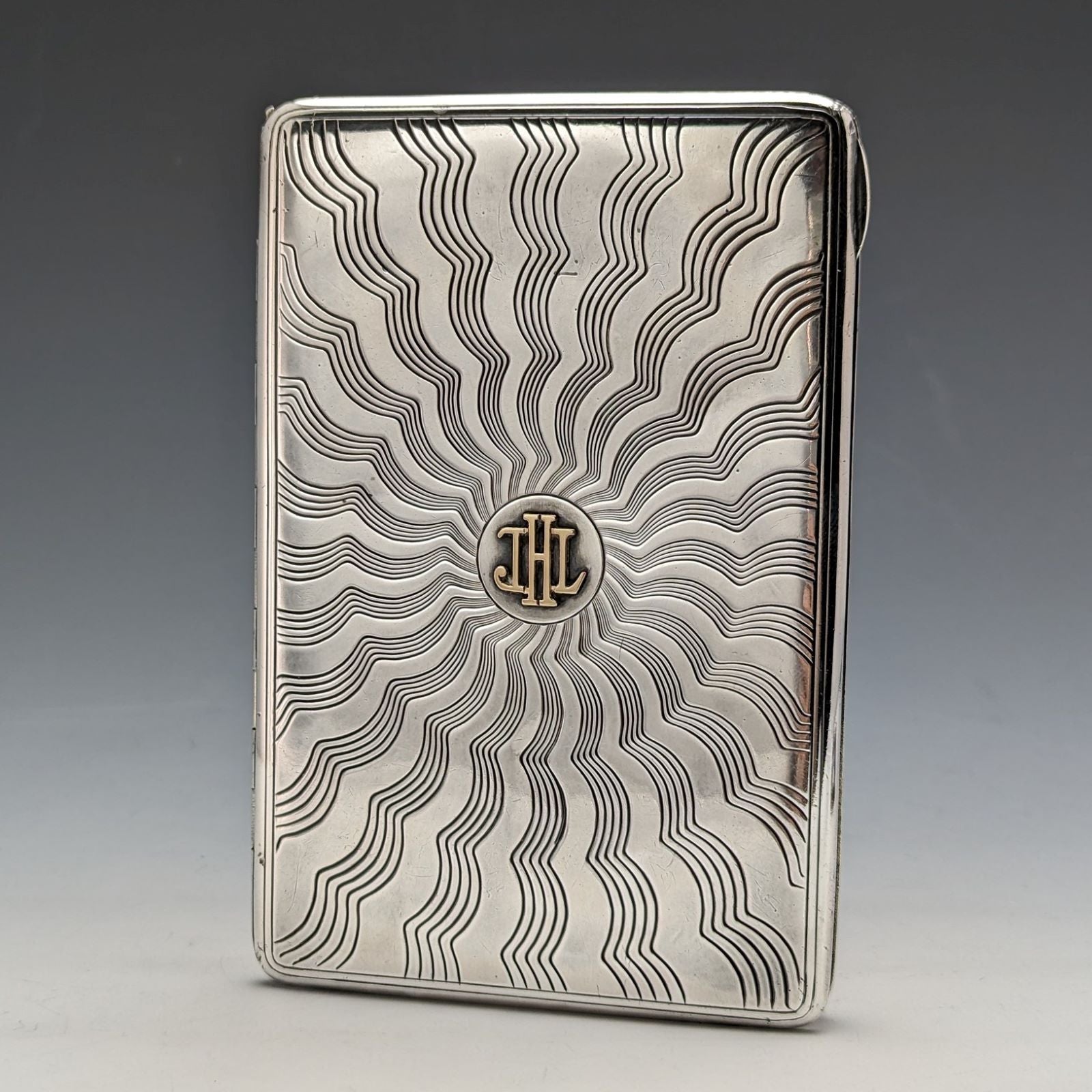 1904年 英国アンティーク スターリングシルバー カードケース 名刺入れ