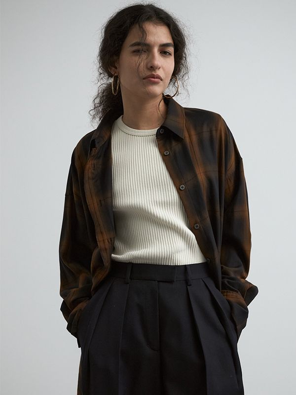 CREDONA - ROME CHECK SHIRTS / チェックシャツ (ブラック) | Sir