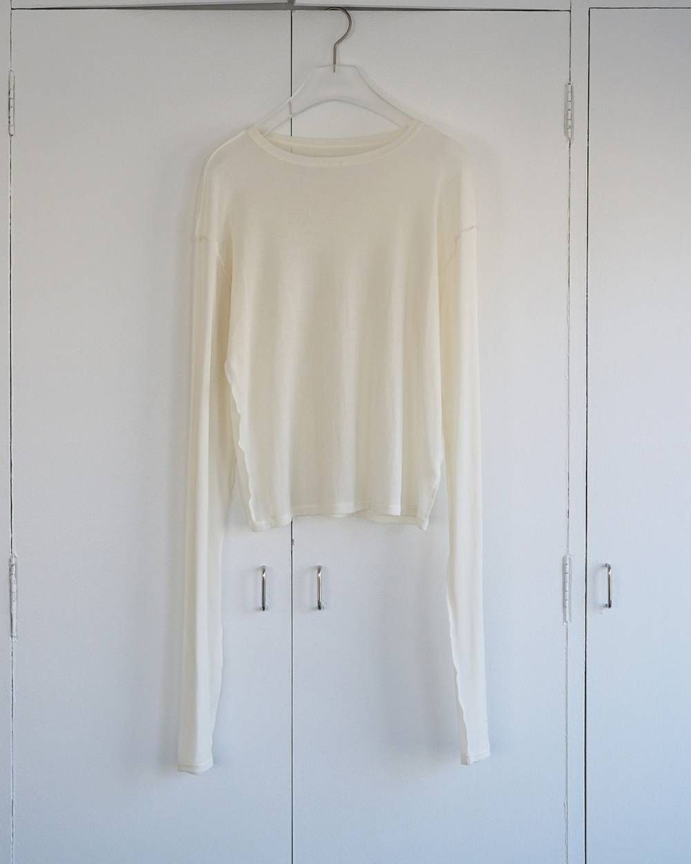 ànuke - Sheer Long T-Shirts (Ivory) / シアーロングスリーブ Tシャツ
