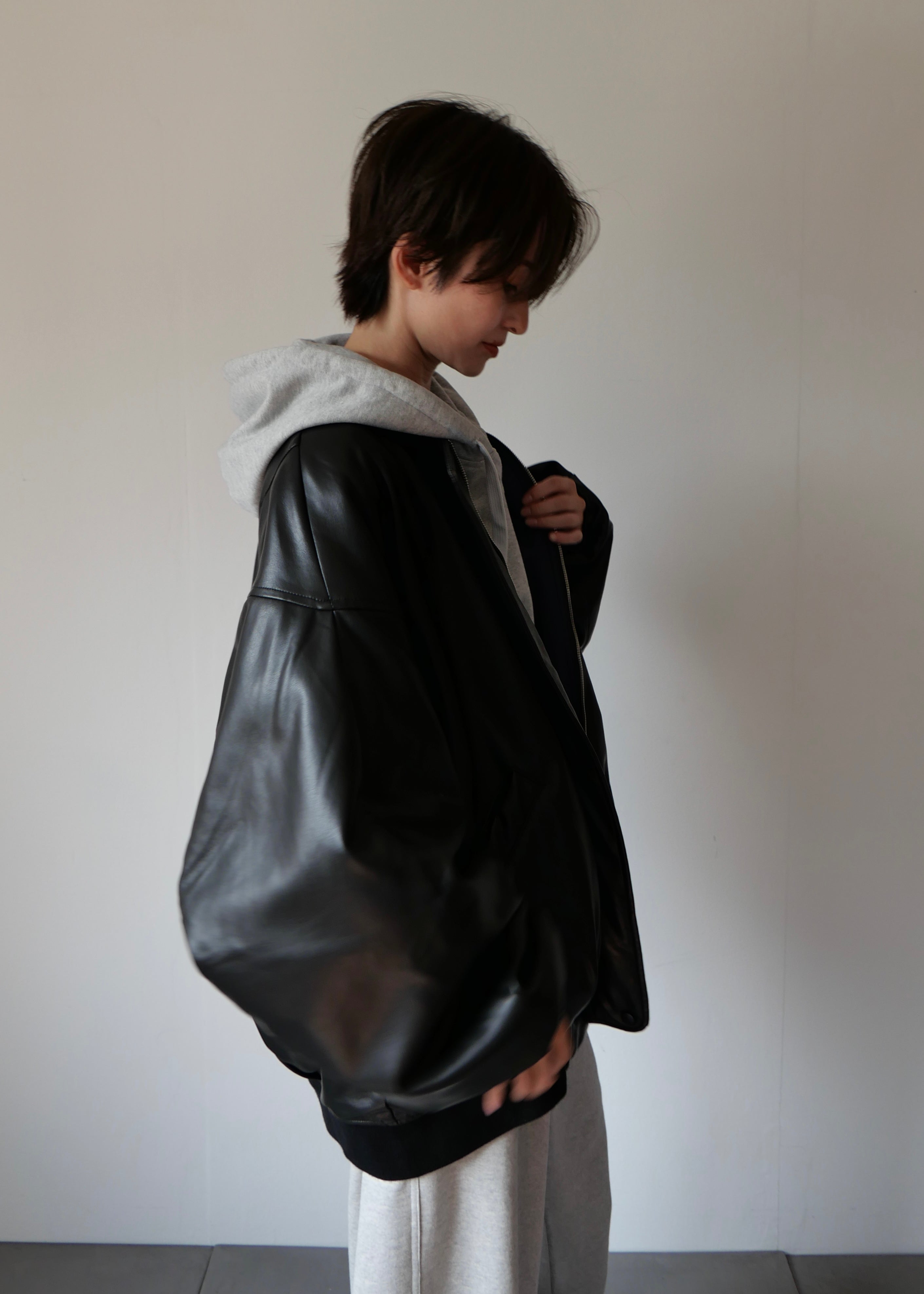 リバーシブルオーバーブルゾン-BLACK- – SH_KI