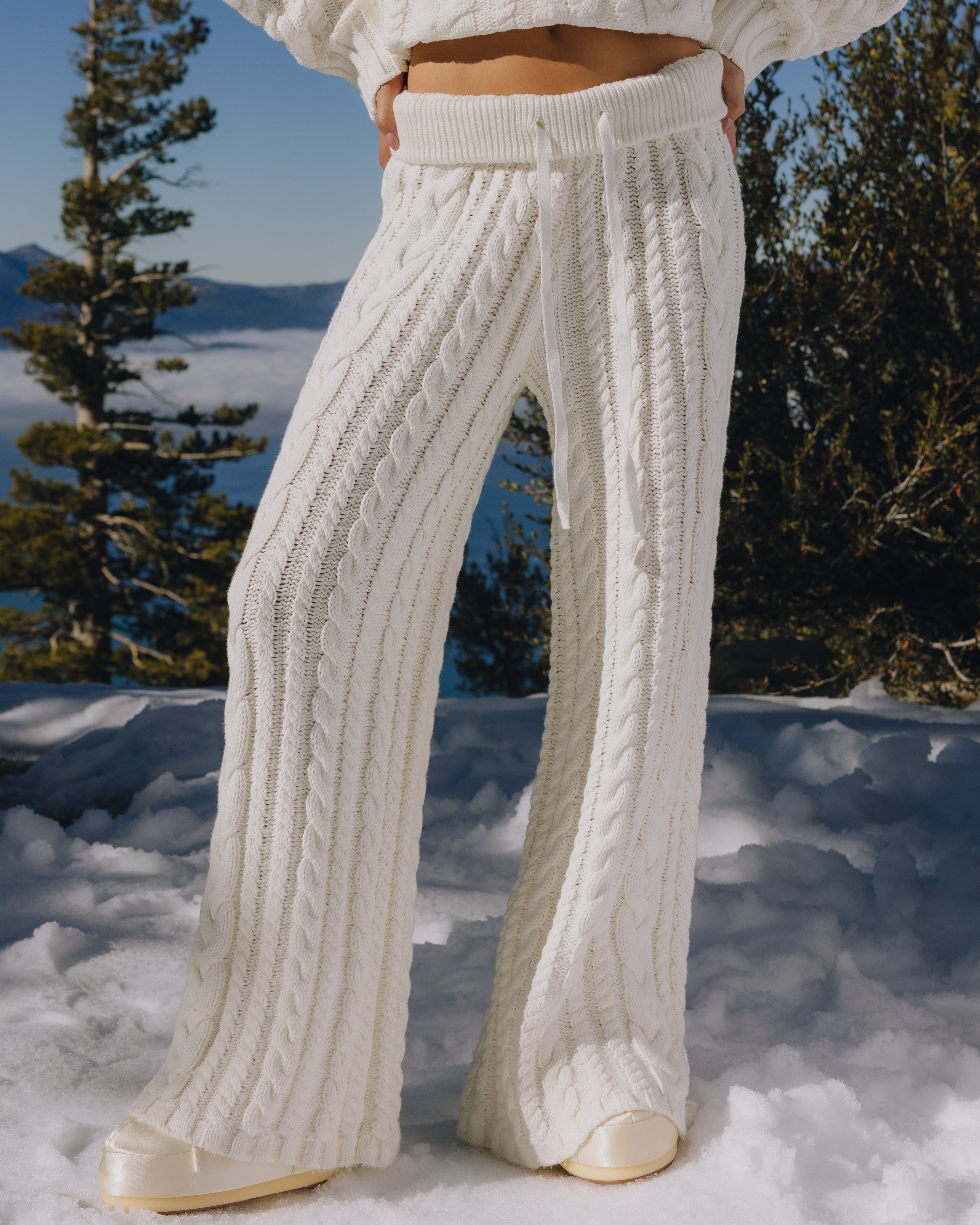 Cable Knit Resort Pants - Cream – shopdailydrills