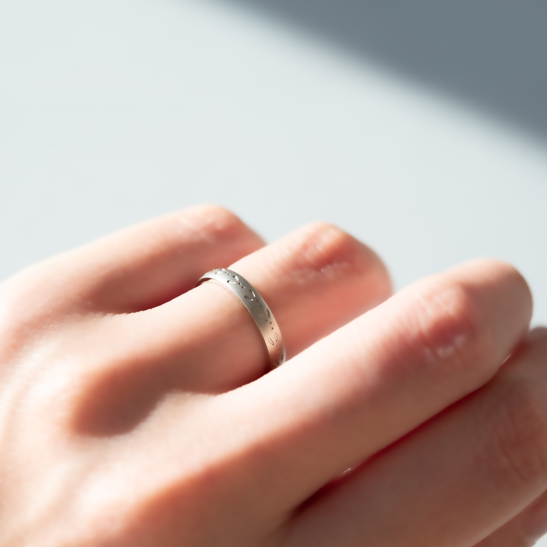 リング プラチナ(JLージュエルー)(足跡)(ウサギノアシアト)(北海道