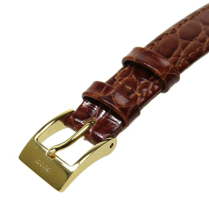 GUCCI/グッチ】 6000.2.L 腕時計 GP/レザー クオーツ 金 レディース