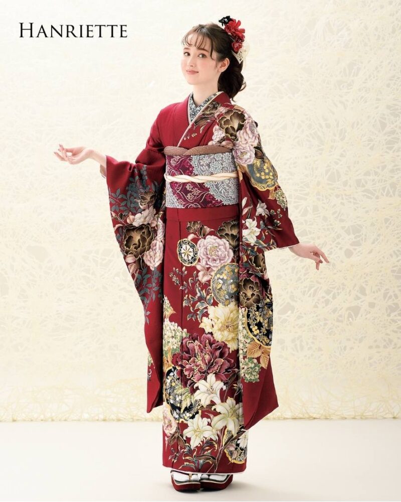 アンリエット赤｜振袖ネットレンタルはおりえんONLINE