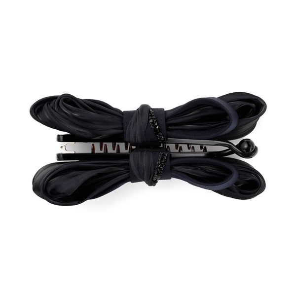 シュカブラリボン バナナクリップ(ネイビー) | バナナクリップ