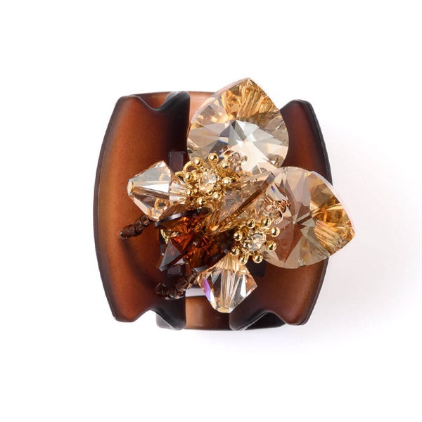 ミラージュフラワー デザートクリップ 中(ベージュミックス