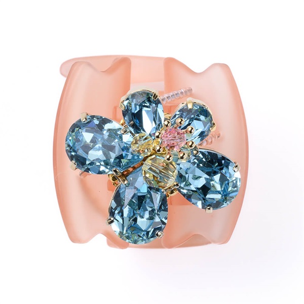 バースフラワー「ハイビスカス」 デザートクリップ 中(ライトブルー