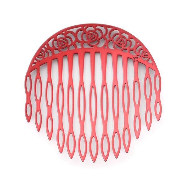 販路限定】カメリアグロス ステンレスコーム(レッド) | コーム