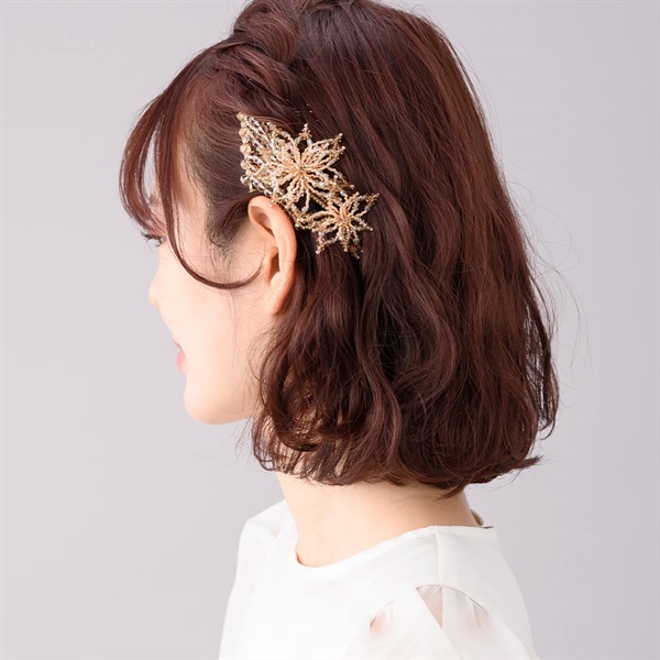 フローラルアイスフラワー グラスコーム(ベージュミックス) | イージー