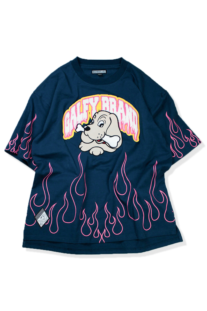 GALFY (ガルフィー) 炎上大学Tee 改 NAVY / ロックファッション