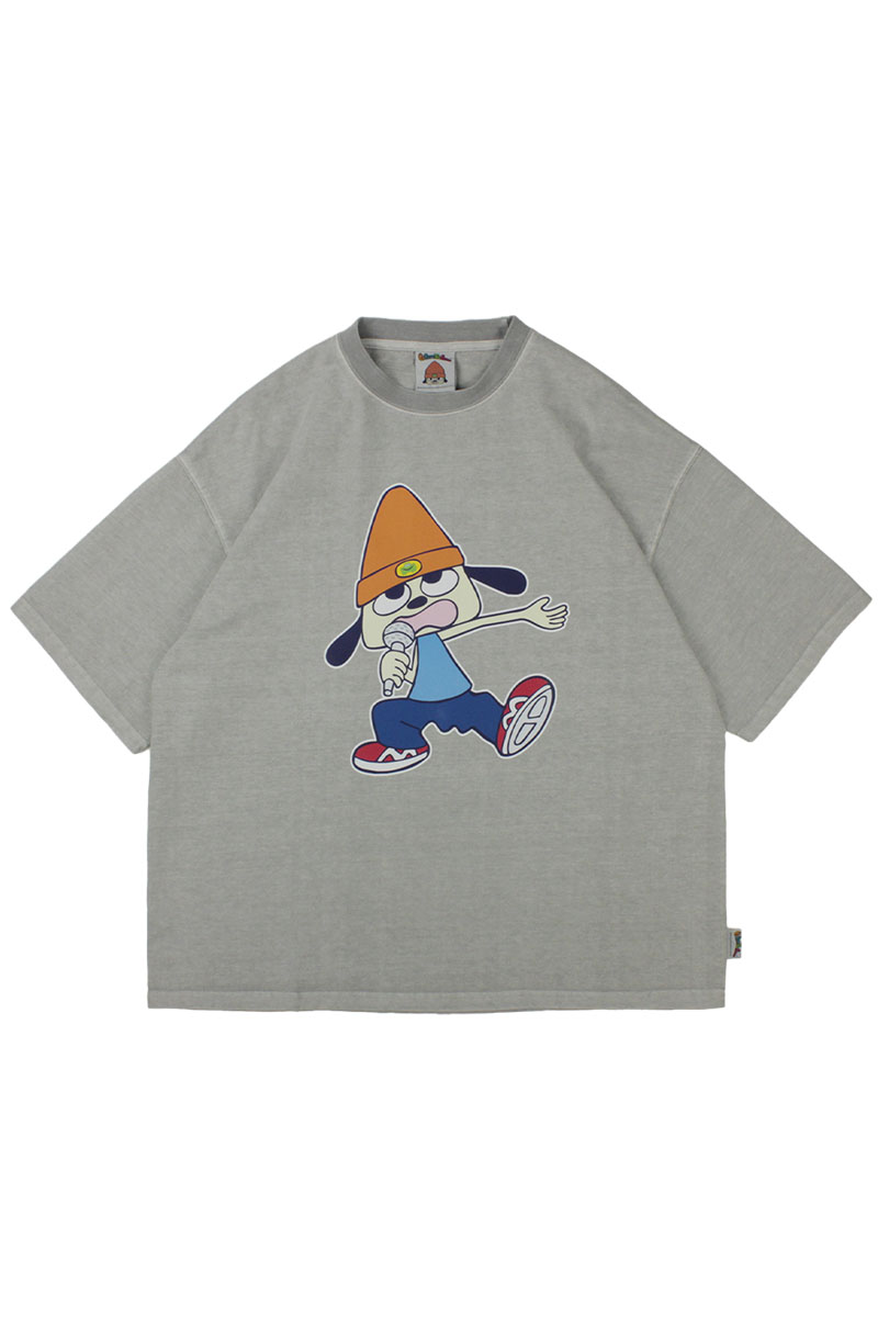 パラッパラッパー ピグメント加工シングパラッパロゴプリントTee LIGHT