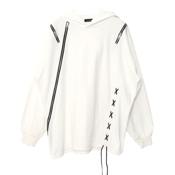 CIVARIZE【シヴァーライズ】 レースアップZIPプルオーバーパーカー