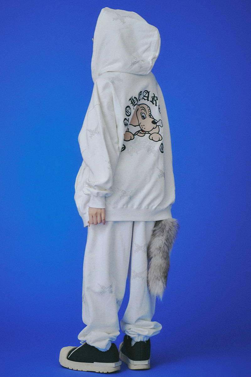 GALFY(ガルフィー)ピカピカ注射器犬パーカー - O.White / ロック