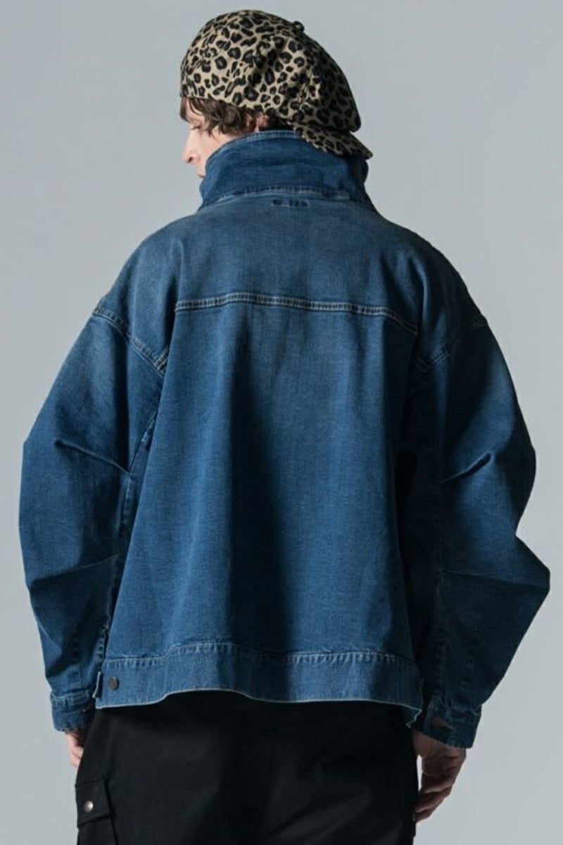 予約商品】glamb (グラム) Hi Neck Denim Jacket / ハイネックデニム