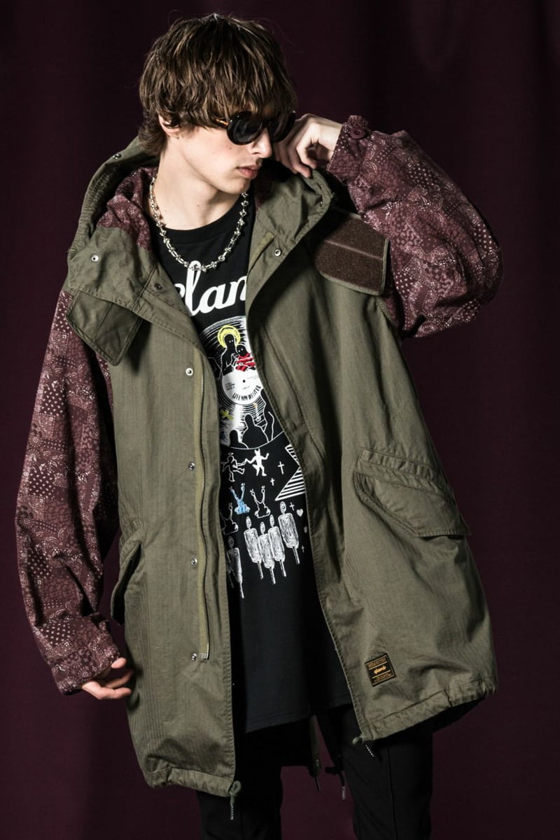 予約商品】glamb (グラム) Paisley Switched Mods Coat / ペイズリー