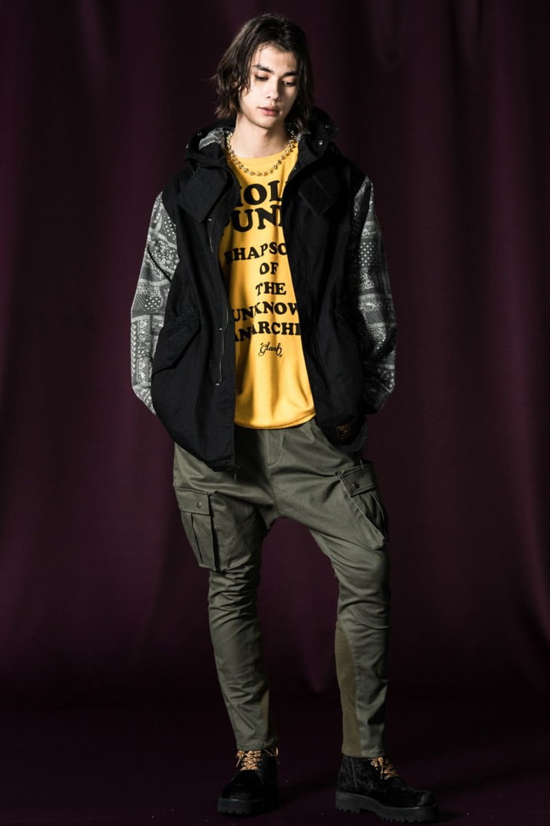 予約商品】glamb (グラム) Paisley Switched Mods Coat / ペイズリー